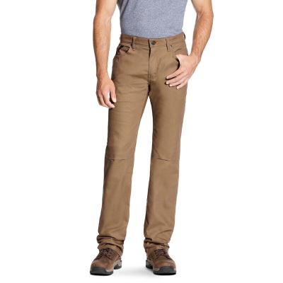 Ariat Work: Rebar M4 Low Rise DuraStretch Canvas 5 Pocket Boot Cut Pantalones Hombre - Kaki (TIAYH59